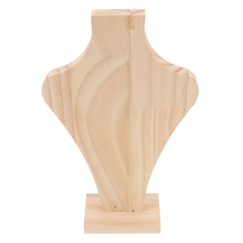 2pcs Wooden Necklace Display Stand Vase Shaped Light Weight Solid