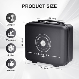 Waterproof Carrying Case for Starlink Mini, Travel Case for RV Travel & Outdoor Use, Lightweight and Durable