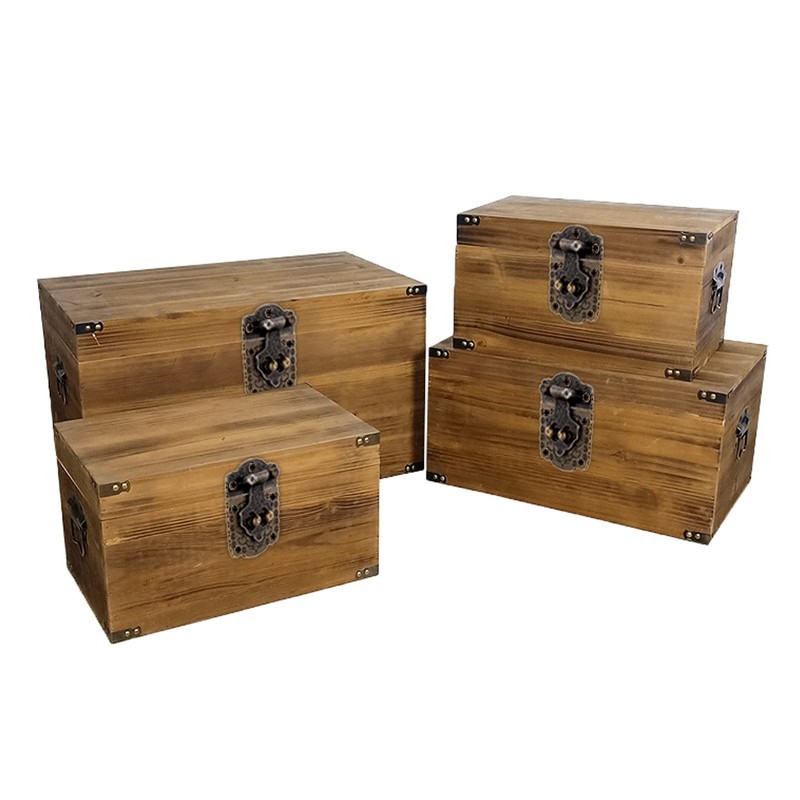 dophee 1Pc Decorative Embossing Box Hasp Latch Lock and 2Pcs
