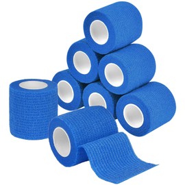 ACWOO Self Adherent Sport Wrap Tape, 8 Rolls 5cm x 4.5m Football Tape Wrap, Cohesive Bandage Sock Wrap, Shin Pad Tape, Goalkeeper Wrist Tape & Football Ankle Tape, Pet & Vet Wrap for Dogs, Horses