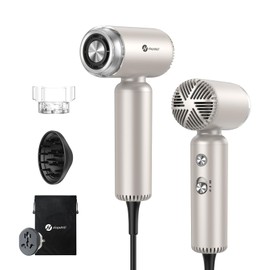 slopehill Dual Voltage Travel Mini Hair Dryer, Lightweight Ionic Blow Dryer, Professional Fast Drying, Compact Portabe Quiet Hairdryer with Magnetic Diffuser for Women, International European 100-240V