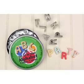 R&M International Mini Alphabet Cookie Cutters, 26-Piece Set
