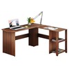 SHW 51 x 51 Inches L-Shaped Home Office Wood Corner