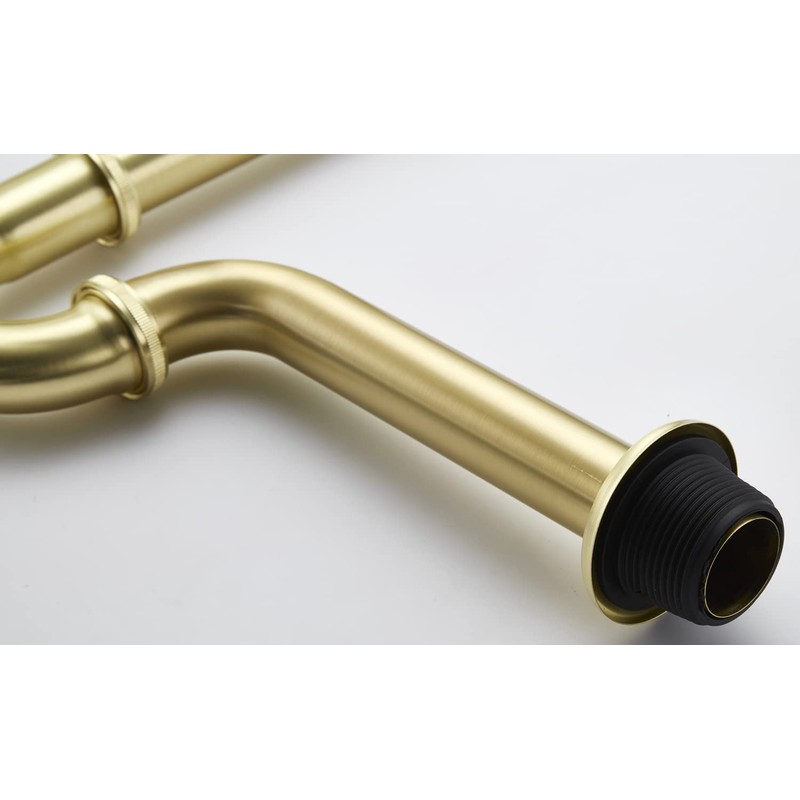 Segistan Bathroom Basin Sink U Shape Trap, Brass Core Adjustable