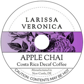 Apple Chai Costa Rica Decaf Coffee (Single Serve K-Cup Pods) (Gourmet, Naturally Flavored, Whole Coffee Beans) (12 pods, ZIN: 578352) - 3 Pack