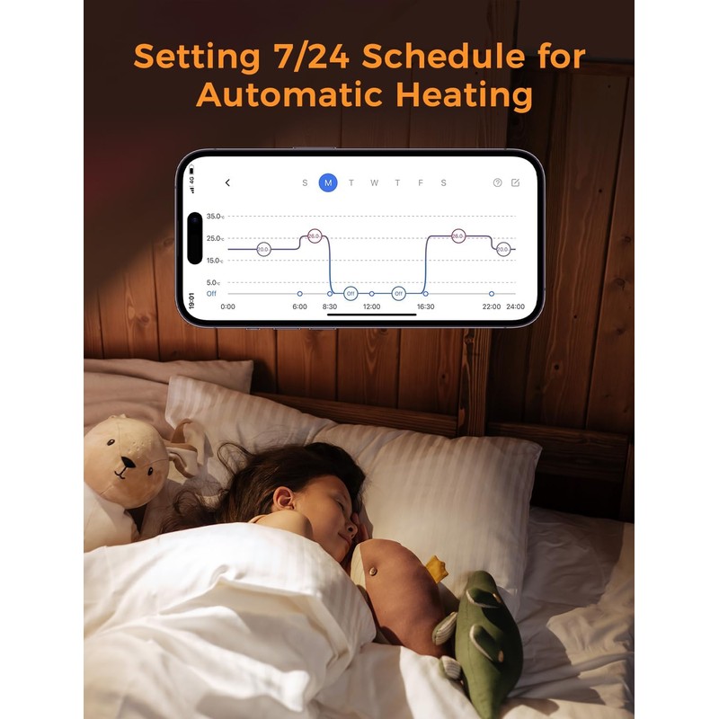 Refoss Smart Thermostat for Combi Boiler/Water Underfloor Heating, Glass Touch