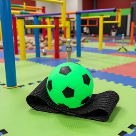 Tnyvm Green Wrist Return Ball Rubber Sport Ball with Wrist Strap and String Rebound Bouncy Balls Wrist Rebound on Elastic String Exercise Play, Sports Reaction Balls