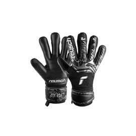 Reusch Attract Infinity Junior Goalkeeper Gloves with Very Good Grip and Inseam Cut, 6, Black