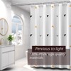 Cawtiuly Graphic Pattern Shower Curtains Waterproof Washable Fabric Bath Curtain