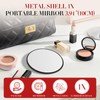 Retro metal compact travel mirror 1x magnification compact portable foldable,