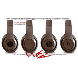 Skin Decal Wrap Works with Beats Studio 2 and 3 Wired and Wireless Headphones Solids Collection Chocolate Brown Skin Only Headphones NOT Included