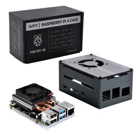 GeeekPi Raspberry Pi 4 Aluminum Case with Passive Cooling,Raspberry Pi 4 POE HAT Case with Raspberry Pi Low-Profile CPU Cooler,Aluminum Heatsink Case for Raspberry Pi 4 Model B 8GB/4GB/2GB