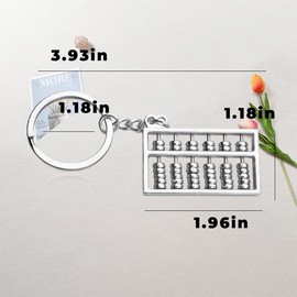 Pocket Abacus Keychain Gift for Math Lover Daughter Son Birthday Gifts for Math Lovers Brother Sister Christmas Gifts for Mom Dad Math Teacher Appreciation Gifts for Bestie Friend