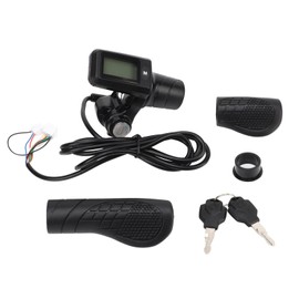 Ozgkee 805 LCD Display Panel Throttle Grip Set Electric Scooter, Half Throttle Grip with LCD Panel for 22.5mm Handlebars