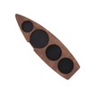 Boat Shape Coffee Tamper Holder Walnut Wood Coffee Distributor Holder