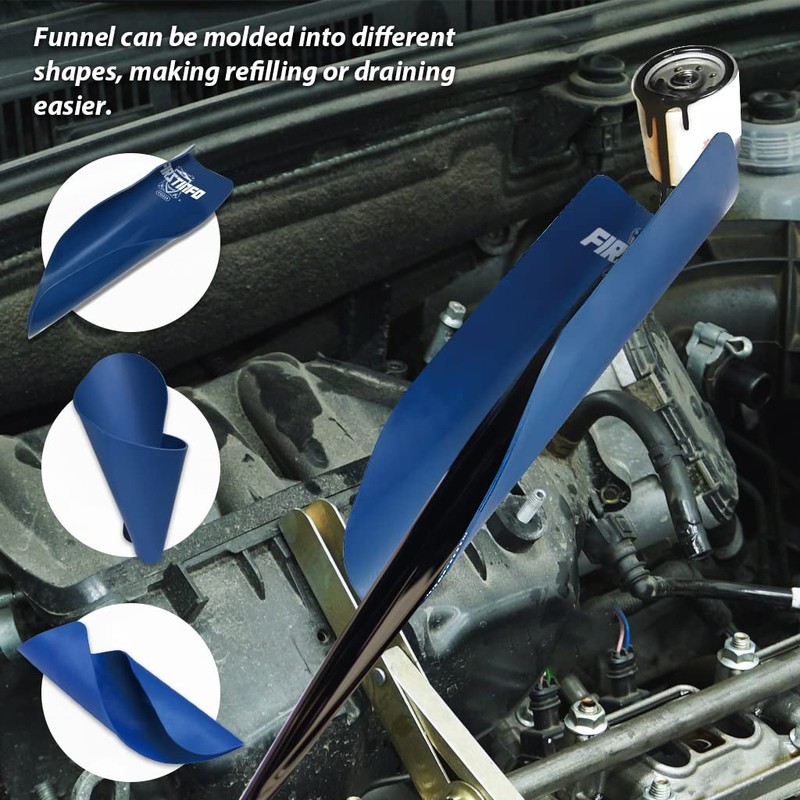 FIRSTINFO Flexible Funnel (14.76 inches Long), Flexible Draining Tool Oil