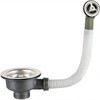 Qrity Sink Waste Kit 110mm, Stainless Steel Kitchen Sink Overflow
