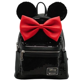 Minnie Sequin Mini Backpack Black-Red