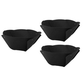 Half-Brown Planting Vessel, Black Hanging Corner Set, Semicircular Flower Pot for Indoor and Outer Decoration (12inch)
