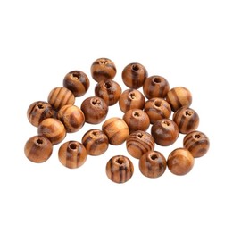 LALAFINA 200pcs Natural Wooden Beads for Jewelry Making Supplies Round Craft Beads for Bracelets Necklaces Macrame Projects and Home Decoration