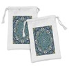 Ambesonne Turkish Pattern Fabric Pouch Set of 2, Motifs of