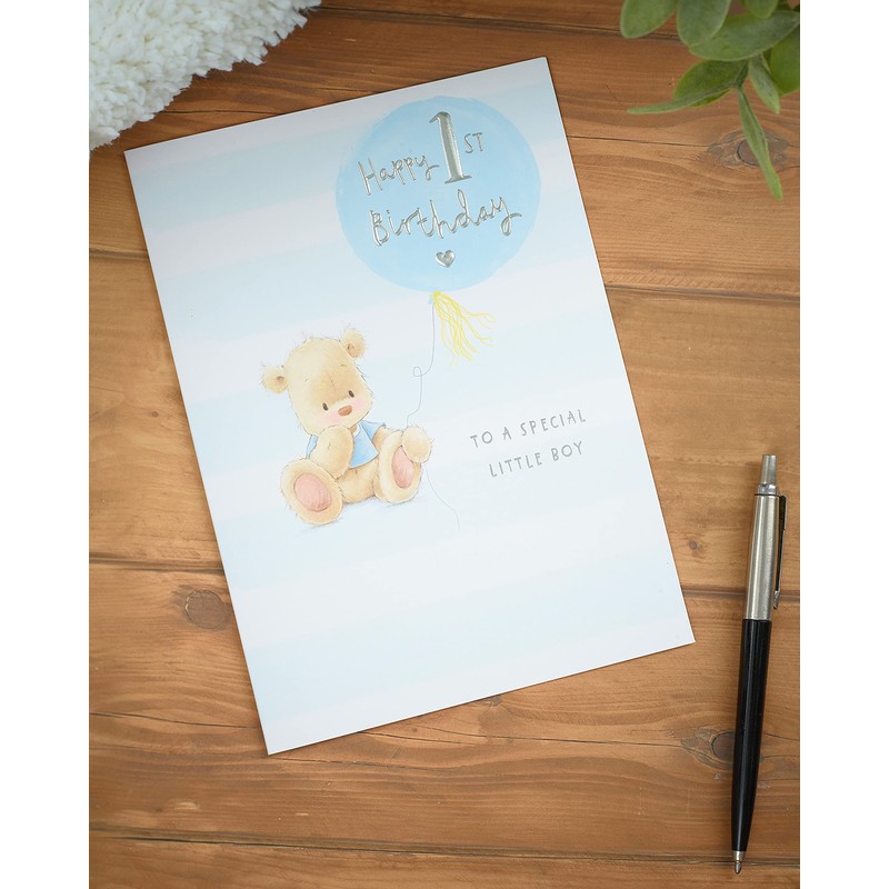 UK Greetings 1st Birthday Card for Boy with Envelope -