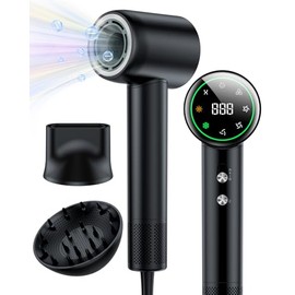 Föhn,160.000 U/min Hochgeschwindigkeits Haartrockner, 200 ionen Haartrockner, ionen Föhn verwendet für schnelles Trocknen, geräuscharme Thermocontrol Föhn mit Diffusorr, Haartrockner & zubehör