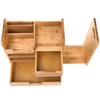ZOOFOX Bamboo Desk Organizer with Adjustable File Holder, Mail Organizer