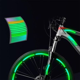 Tire Glow-in-the-Dark Stickers Night Wheel Reflectors for Vehicles, Motorcycles, and Bicycles / 타이어 야광스티커 야간 휠반사 차량 오토바이 자전거