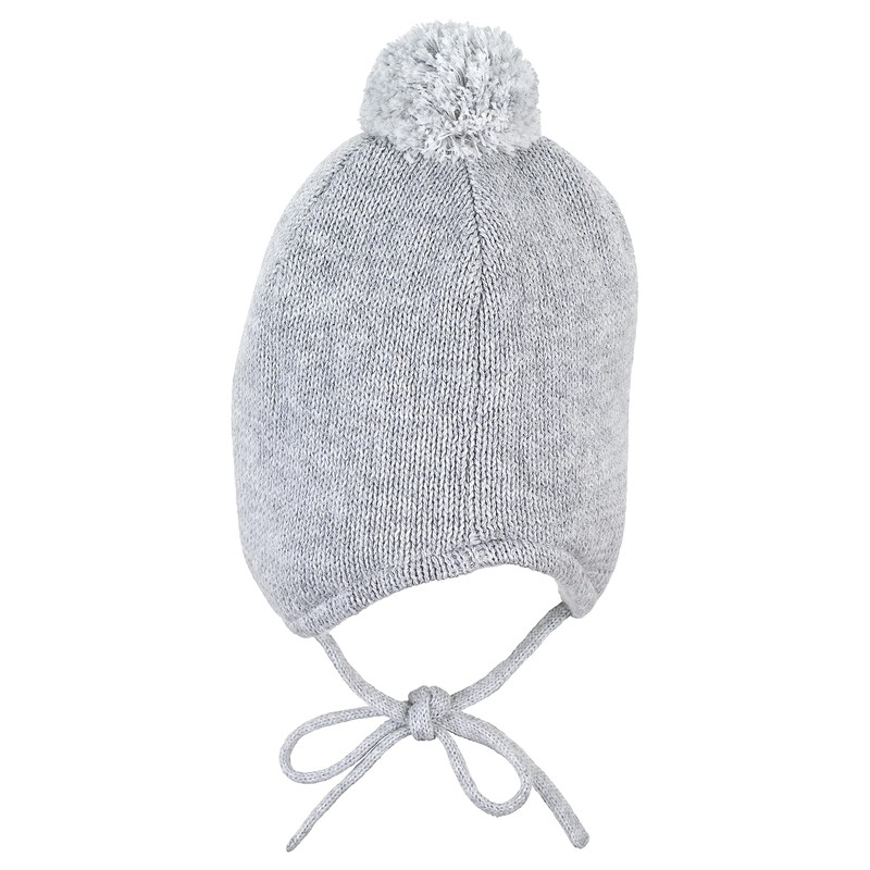 Sterntaler Unisex Children's Ocs Knitted Hat, Silver melange