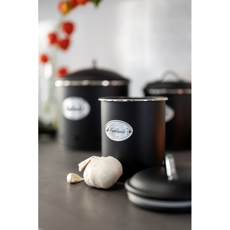 WENKO storage container Nero, airtight container, waterproof, made of lacquered