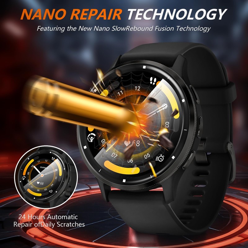 Suoman 2+2 Pack for Garmin Venu 3 45mm Screen Protector,