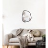HLFMVWE Asymmetrical Mirror for Wall Irregular Oval Wood Frame Modern
