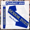 8 Pack Senior 2025 Sash, Gold Glitter Royal Blue Satin