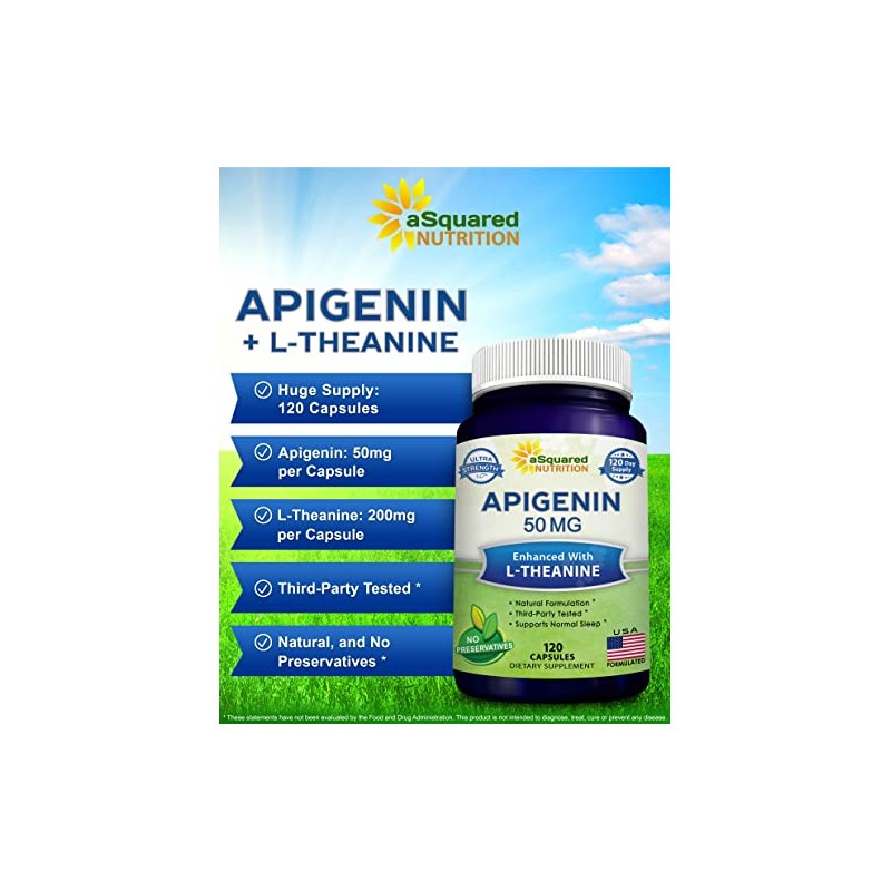 aSquared Nutrition Apigenina 50 mg y L-teanina 200 mg -