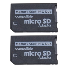 Be In Your Mind Pack of 2 Micro SD to Pro Duo Memory Cards Adapter Card Slot Riser Adapter Memory Card Holder Adapter Compatible with Sony Cameras PSP Console 1000 2000 3000
