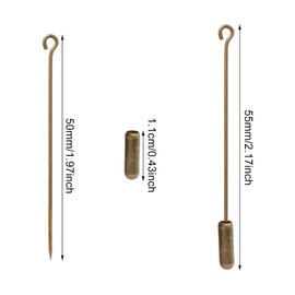 Honbay 20PCS Jewelry Making Safety Pins, Metal Stick Pins, Blank Brooch Bases, Lapel Sticks, Scarf Badge, Suit Tie Hat Pins, Hijab Pins with Safety Caps (Bronze)