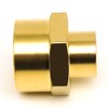 AHFMANG 3PCS Brass Pipe Reducing Coupling 1/4" NPT Female x