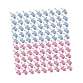 VICASKY 100pcs Acrylic Pacifiers Transparent Handle Pacifiers for Playthings for Birthday Parties and Showers Mix