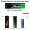 MLGBDC 18650 Rechargeable Battery 9900mAh High Capacity Button Top Battery