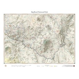 Benchmark Maps Big Bend National Park, Texas Wall Map (26" x 35" - Front Lamination)