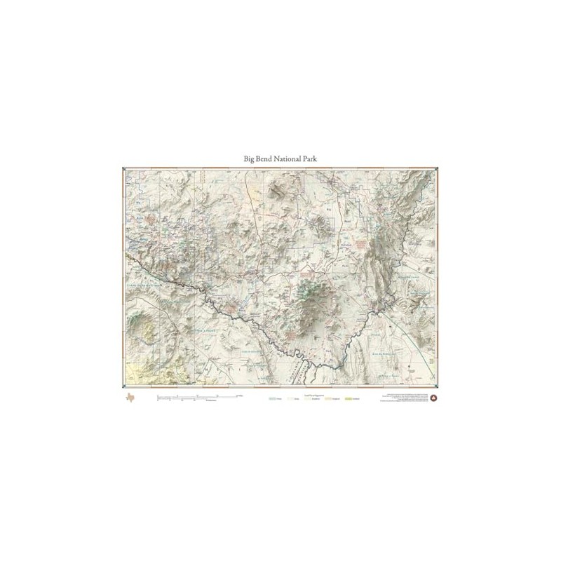 Benchmark Maps Big Bend National Park, Texas Wall Map (26"