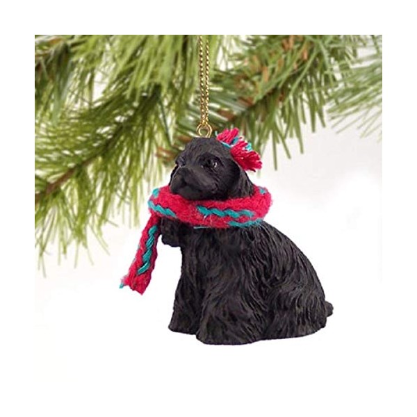 1 X Cocker Spaniel Miniature Dog Ornament - Black by