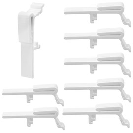 8 Pcs Vertical Blind Clips, Vertical Blinds Replacement Parts Valance Clips, Blind Valance Clips, Clips for Blinds Header 1.5 Inch, Blind Dust Cover Valance Clip (White)