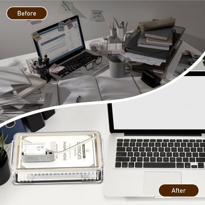 Cylogia Clear A4 Storage File Box Moisture-Proof Portable Plastic PET