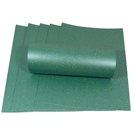 10 Sheets A4 Christmas Green Sparkle Paper with Iridescent Sparkle 120gsm One Sided for Crafts Card Making