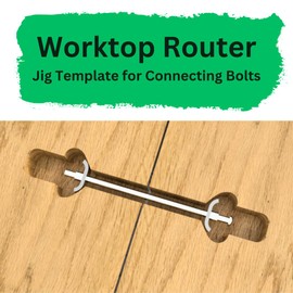 EASYREP Kitchen Worktop Connecting Bolt Router Jig Countertop Work Surface Joiner Template for 1/4 Inch Flush Trim Shank Cutter