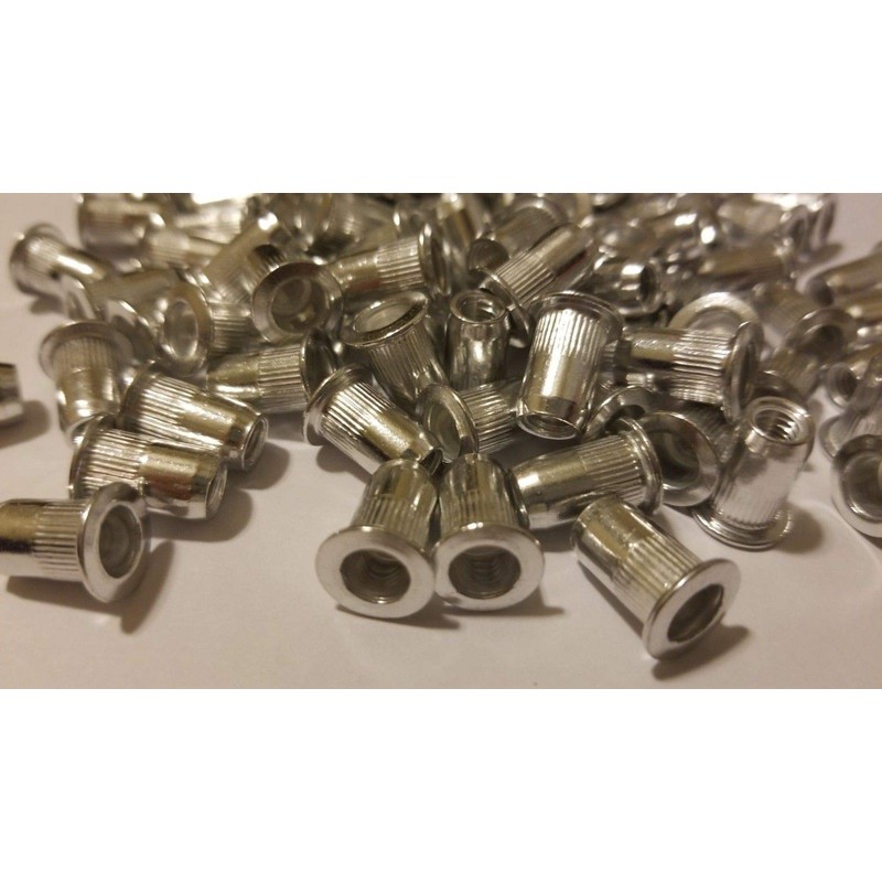 100 PCs 10-32 Aluminum Flange Nutserts Rivet Nut Rivnut