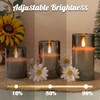 LEDHOLYT Rechargeable Flameless Candle, Flashing LED Pillar Real Wax Candle