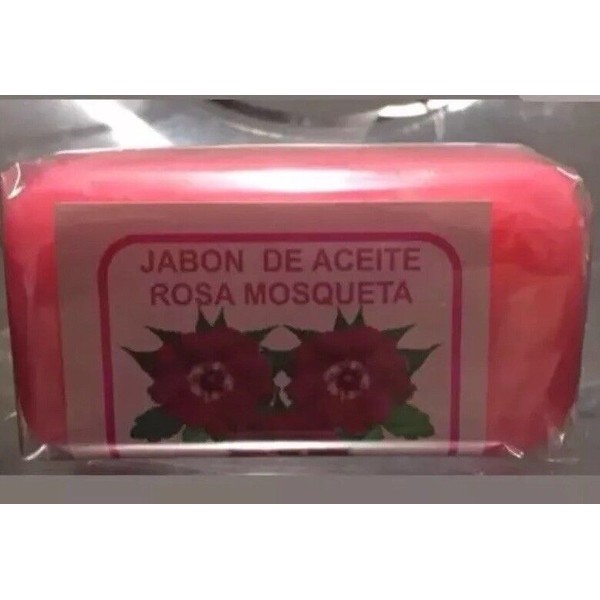 NUEVO JABON DE ACEITE ROSA MOSQUETA ,ROSE HIP OIL SOAP  VITAMIN E & A